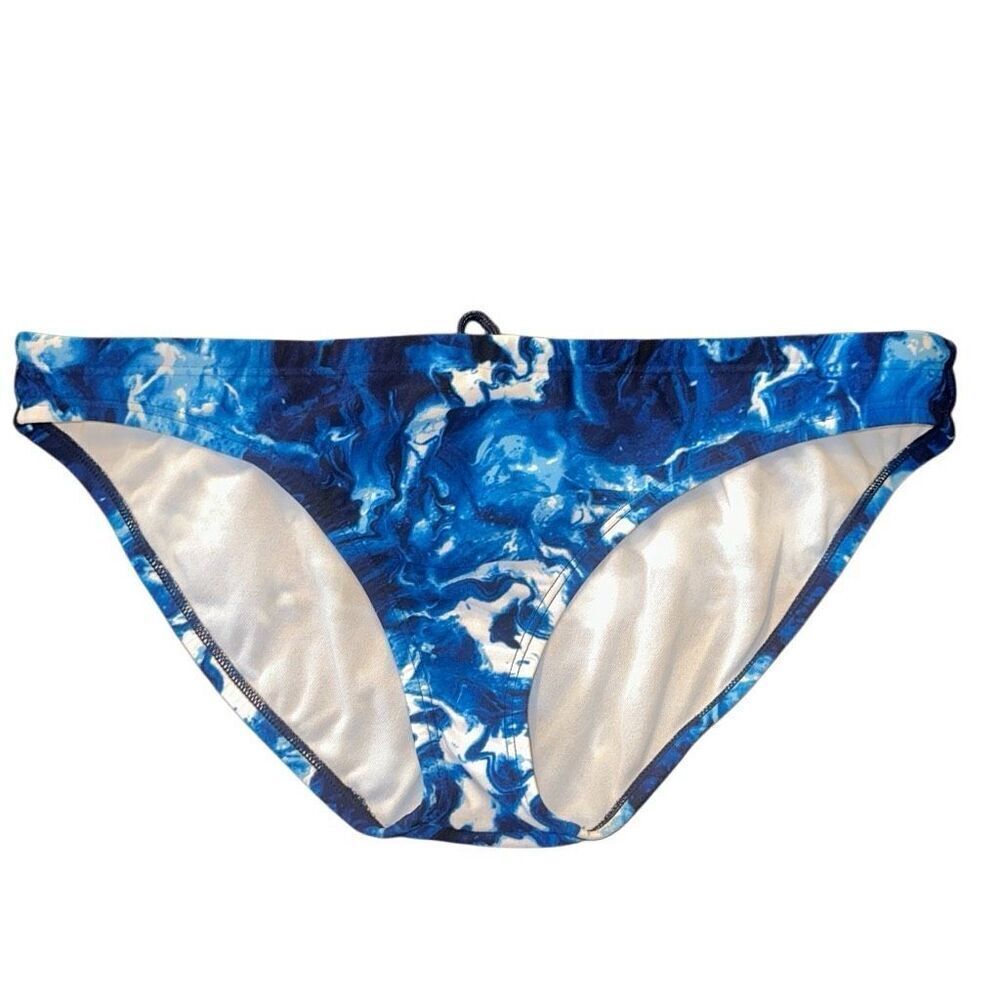 Speedo Endurance Lite sz 12 blue wave adjustable bikini bottom swim racing bath